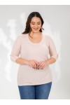 333102 Beige Дамска блуза в макси размери