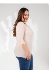 333102 Beige Дамска блуза в макси размери