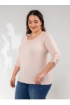 333102 Beige Дамска блуза в макси размери
