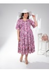 333162 Pink Дамска рокля в макси размери