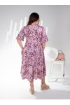 333162 Pink Дамска рокля в макси размери