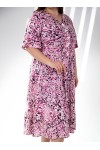 333162 Pink Дамска рокля в макси размери