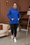 4355 Sax Blue Дамски суичър в макси размери
