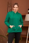 4355 Green Дамски суичър в макси размери