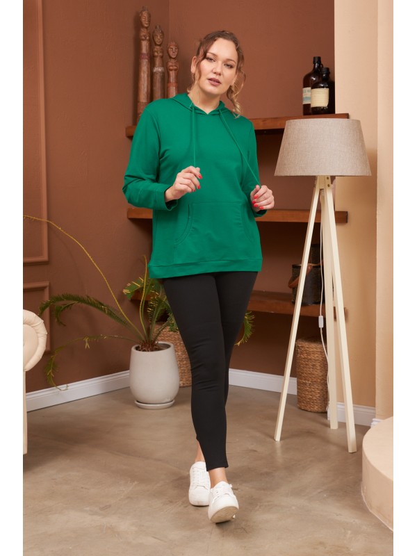 4355 Green Дамски суичър в макси размери