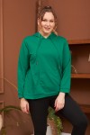 4355 Green Дамски суичър в макси размери