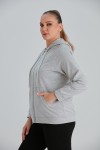 4504 Grey Дамски суичър в макси размери 4504 Grey Дамски суичър в макси размери