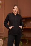 4504 Black Дамски суичър в макси размери