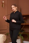 4504 Black Дамски суичър в макси размери