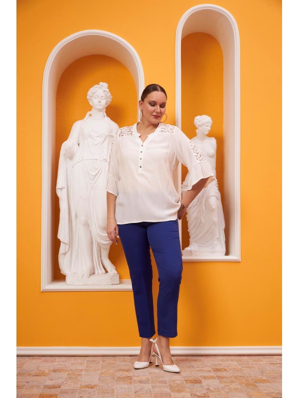 4558 White Дамска блуза в макси размери 4558 White Дамска блуза в макси размери