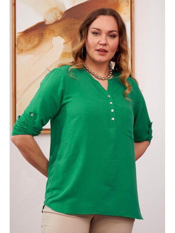 4609 Green Дамска блуза в макси размери