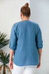 4609 Blue Дамска блуза в макси размери