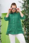4764 Green Дамска риза в макси размери