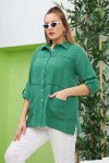 4764 Green Дамска риза в макси размери