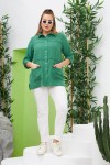 4764 Green Дамска риза в макси размери