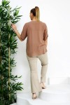 5077 Brown Дамска риза в макси размери 5077 Brown Дамска риза в макси размери