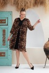6013 Leopard Дамска рокля в макси размери