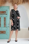 6013 Black Дамска рокля в макси размери