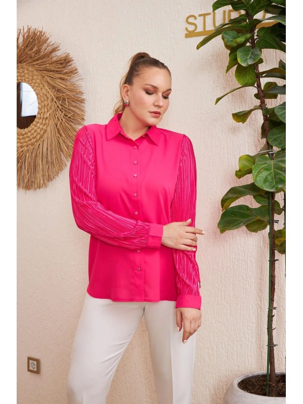 6038 Fuschia Дамска риза в макси размери 6038 Fuschia Дамска риза в макси размери