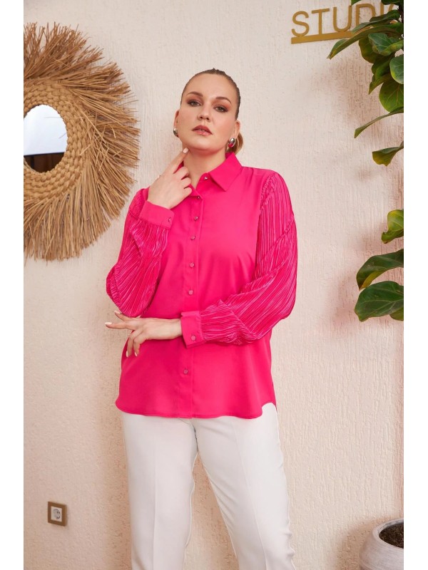 6038 Fuschia Дамска риза в макси размери 6038 Fuschia Дамска риза в макси размери