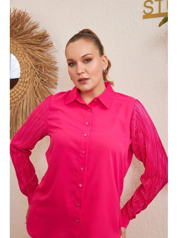 6038 Fuschia Дамска риза в макси размери 6038 Fuschia Дамска риза в макси размери