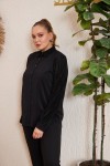 6038 Black Дамска риза в макси размери
