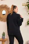 6038 Black Дамска риза в макси размери