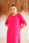 6078 Fuschia Дамска рокля в макси размери