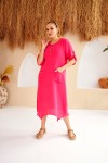6078 Fuschia Дамска рокля в макси размери