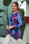 6094 Indigo Дамска блуза в макси размери