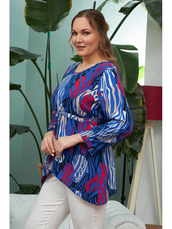 6094 Indigo Дамска блуза в макси размери