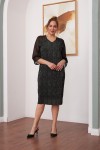 6098 Black Дамска рокля в макси размери