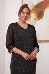 6098 Black Дамска рокля в макси размери