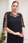 6099 Black Дамска рокля в макси размери