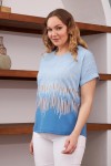 6124 Indigo Дамска тениска в макси размери