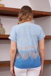 6124 Indigo Дамска тениска в макси размери