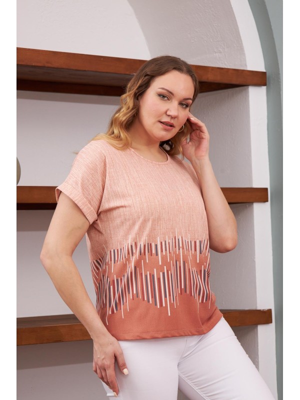 6124 Pudra Дамска тениска в макси размери