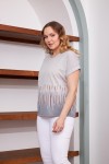6124 Grey Дамска тениска в макси размери