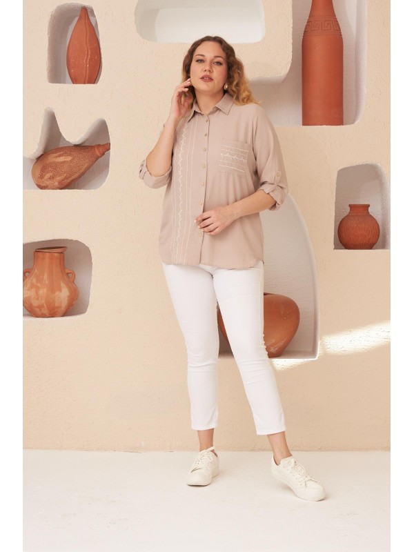 6145 Beige Дамска риза