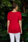 6147 Red Дамска тениска в макси размери