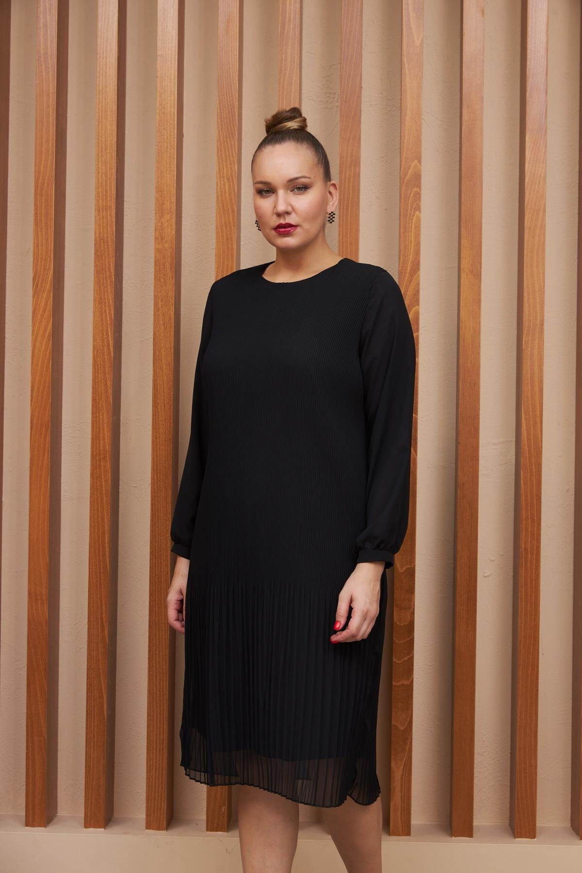 6149 Black Дамска рокля в макси размери