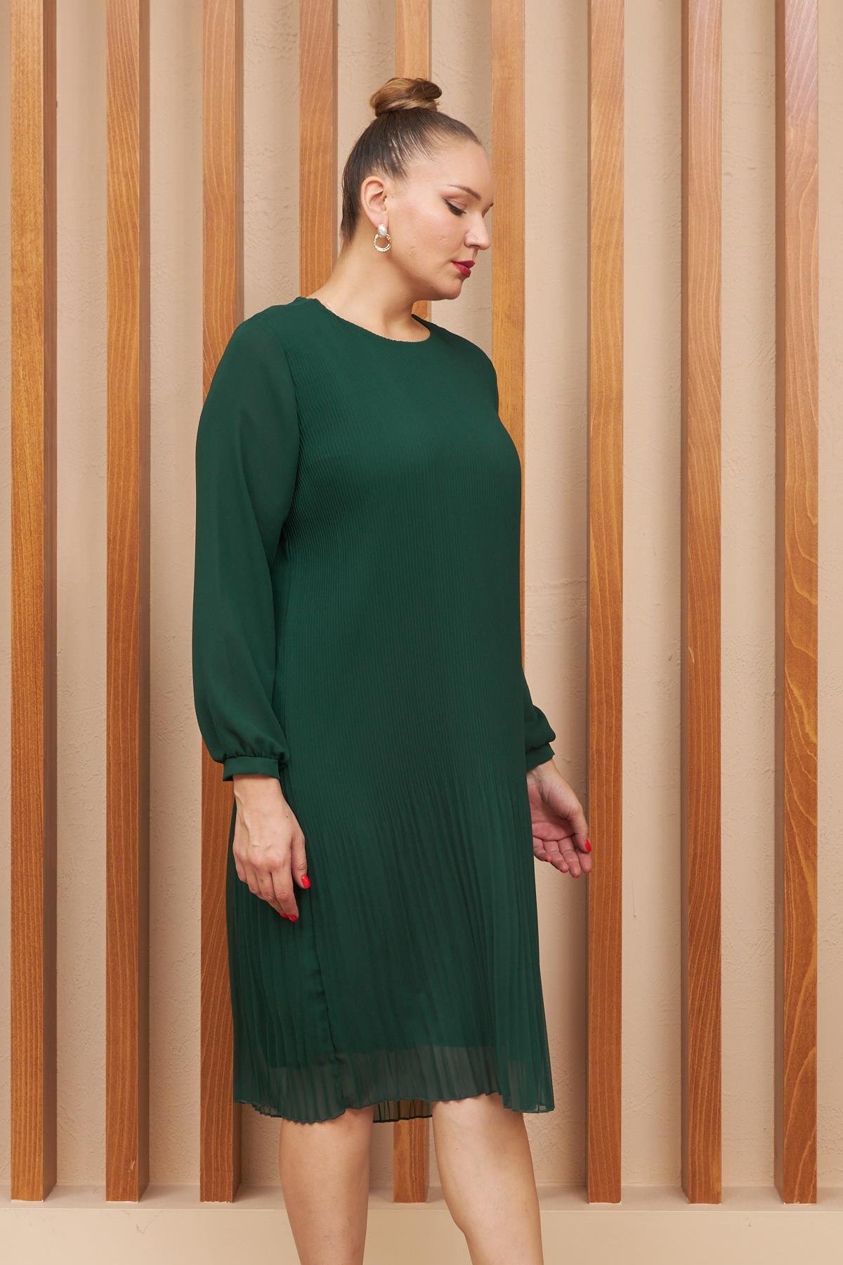 6149 Green Дамска рокля в макси размери