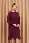 6149 Bordo Дамска рокля в макси размери
