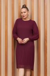 6149 Bordo Дамска рокля в макси размери
