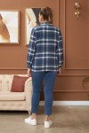 6168 Indigo Дамска връхна риза в макси размери
