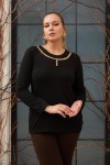 6186 Black Дамска блуза в макси размери