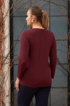 6186 Bordo Дамска блуза в макси размери