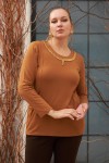 6186 Mustard Дамска блуза в макси размери