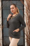 6186 Grey Дамска блуза в макси размери
