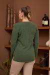 6196 Khaki Дамска блуза в макси размери